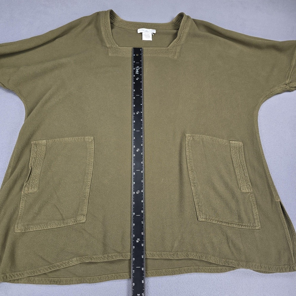 Soft Surroundings Tunic Top Womens One Size Green Lagenlook Dolman Pockets - Picture 3 of 8